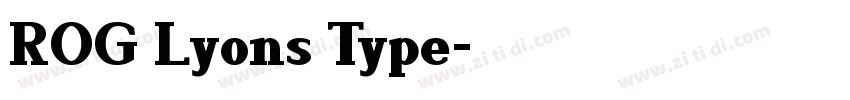 ROG Lyons Type字体转换